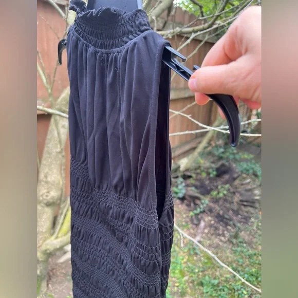 NWOT Frame mock high neck ruched tank blouse top smocked S - Picture 6 of 10